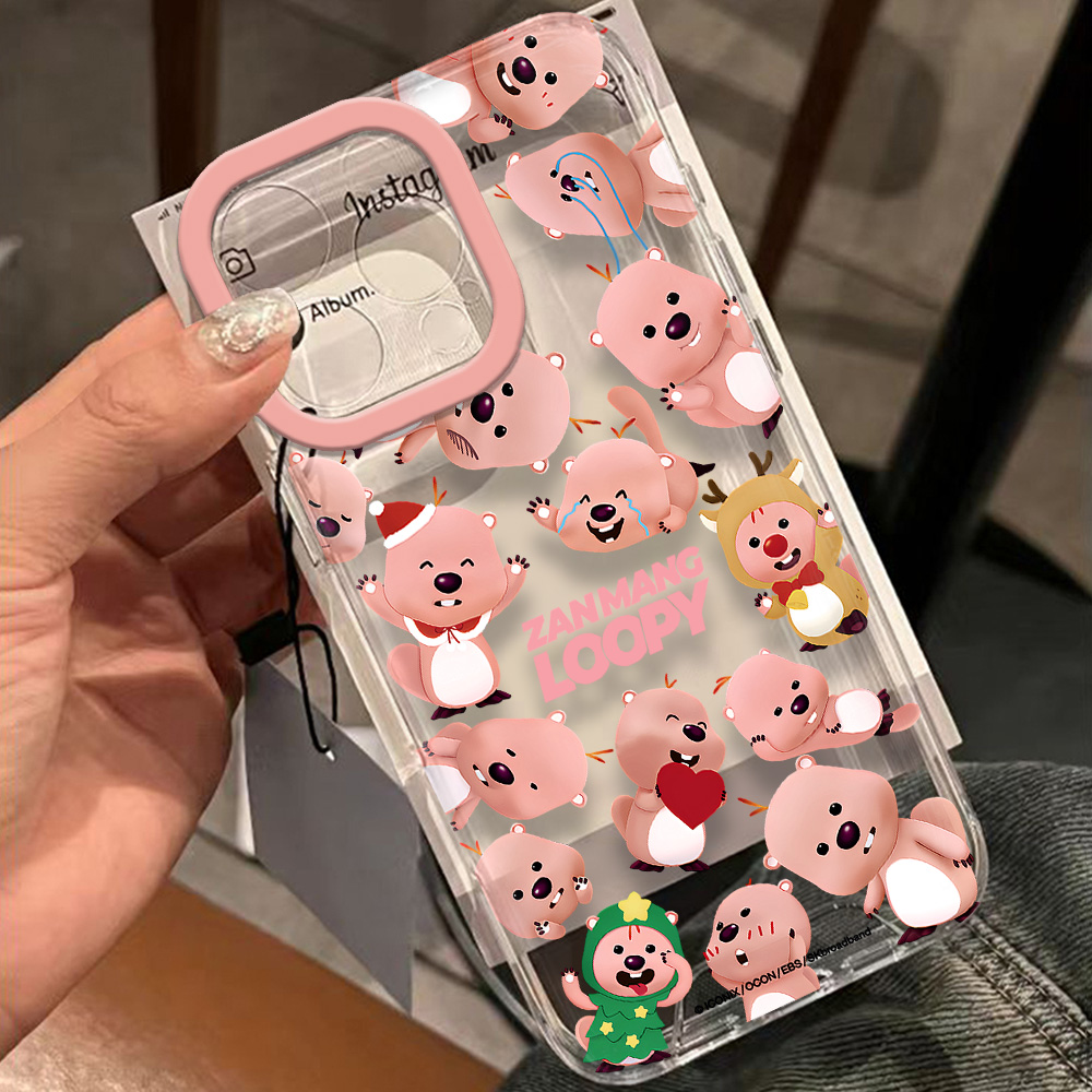 ピンクのかわいいルーピー柄ホットフォンケース、Samsung - Phone Cases Loopy のレビューと価格