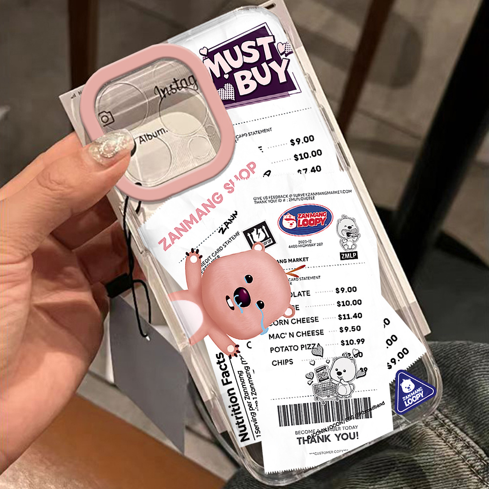 ピンクのかわいいルーピー柄ホットフォンケース、Samsung - Phone Cases Loopy のレビューと価格