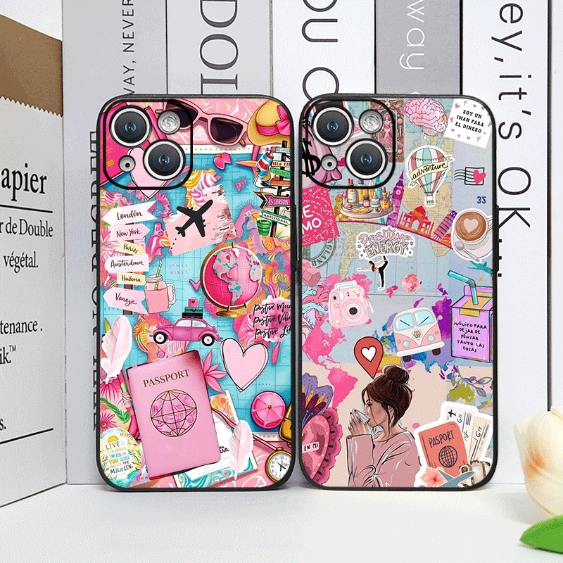旅行機プリント柄スマホケース iPhone 17 16 15 - Phone Cases Drop Proof のレビューと価格
