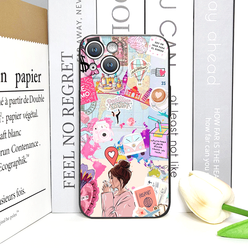 旅行機プリント柄スマホケース iPhone 17 16 15 - Phone Cases Drop Proof のレビューと価格