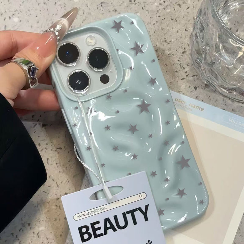 ミニマリストで可愛いスターウェーブテクスチャのiPhoneケ - Phone Cases Purple のレビューと価格