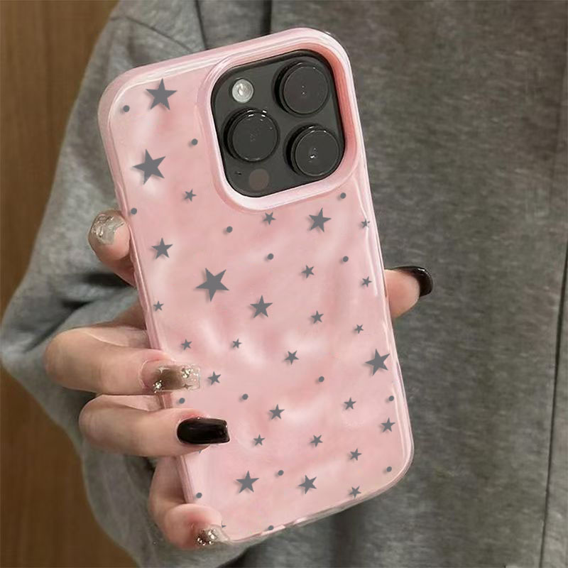 ミニマリストで可愛いスターウェーブテクスチャのiPhoneケ - Phone Cases Purple のレビューと価格